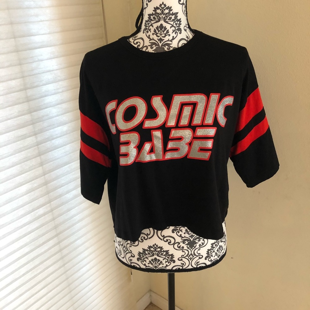 Crop jersey style top